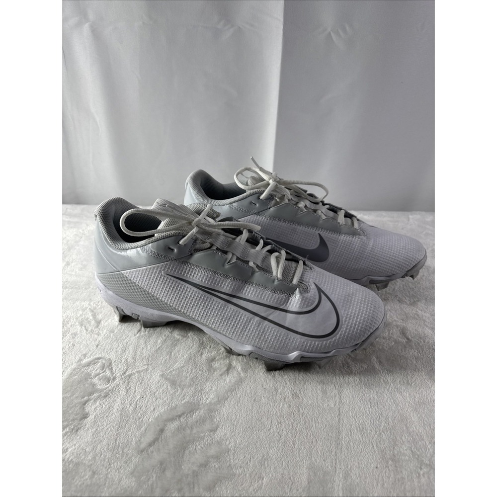 Nike, Fastflex Football, Softball Cleats, White And Silver, Men's Size 11.5 - Picture 4 of 5